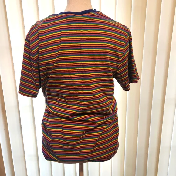Nickelodeon Rugrats Multicolored Striped Tee Women's Size Small - Picture 3 of 8